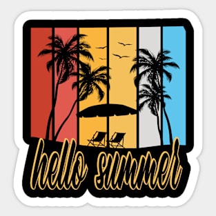 Hello Summer Shirt Sticker